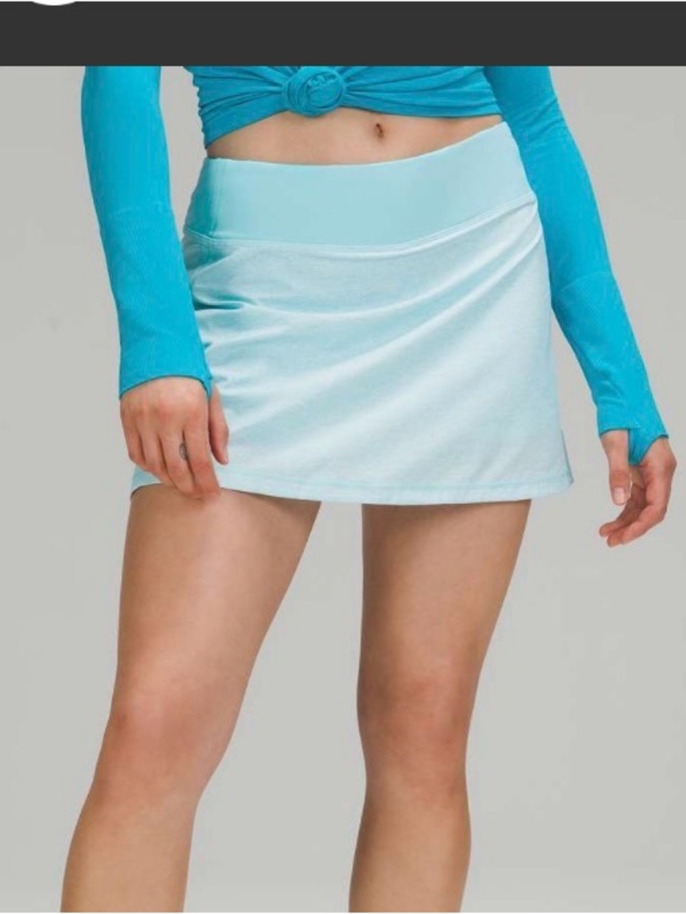 lululemon sz 8 Tall Pace Rival Heather Lux Icing Multi Blue no panels skirt